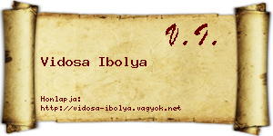 Vidosa Ibolya névjegykártya